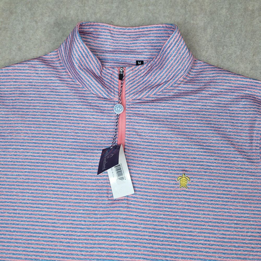 Reposhing: Simply Southern Men's Zip Up Sweater - Pink and Blue Stripes